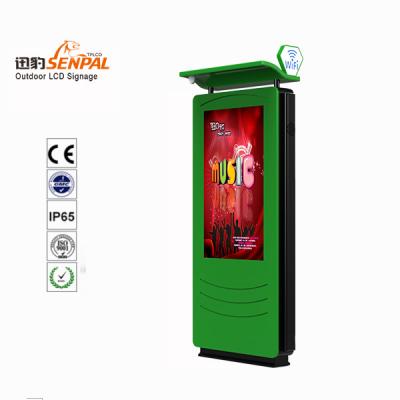 China Full Color Totem Digital Signage Outdoor Displays 65'' 2500 Nits High Brightness for sale