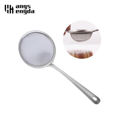 China Practical Kitchen Sieve Flour Sieve Stainless Steel Colander Practical Kitchen Tools Fine Mesh Strainer Sieve With Handle for sale