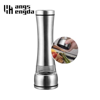 China Stainless Steel Viable Grinder Manual Food Herb Grinders Spice Bottles Jar Containers Kitchen Tools Spice Salt and Pepper Mill Shakers for sale