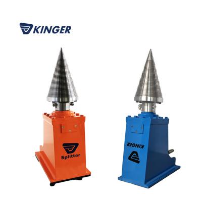 China Flatter Stub Attachment Excavator Attachment High Quality Screw Hydraulic Log Cone Splitter for sale