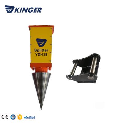 China Faster and more efficient KINGER log screw log splitter firewood cone splitter machine hydraulic screw splitter for sale