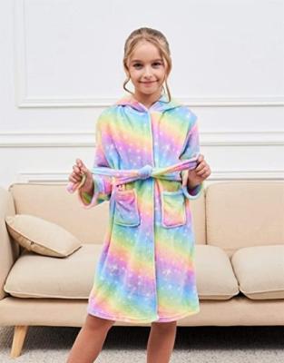 China Wholesale Pajamas QUICK DRY Unicorn Galaxy Bathrobe For Girls Kids Bathrobe Cotton Pajamas Robe for sale