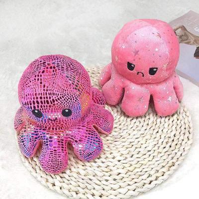 China Eco-friendly Material Cute Multicolor Octopus Doll Factory Price Double Sided Plush Toy Children's Toy for sale