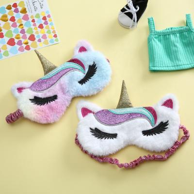 China New Cute Dark Circles Child Shadow Eye Mask For Teenage Students Cartoon Plush Lunch Break Eye Mask for sale