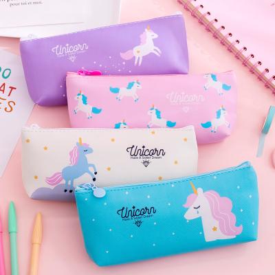 China Fashion\Comfortable Warm Cute Cartoon\Durable Unicorn Print Pencil Case PU Pencil Case Saling School Supplies for sale