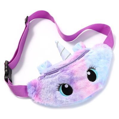 China Fashion \Unicorn Children's Waist Pack Girls Plush Toys Waist Bag Gradient Color Anime Cartoon Coin Purse Travel Trunk Bag Comfortable Cute Comfortable\Durable for sale