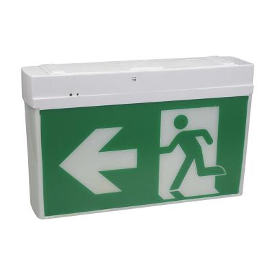 China Emergency Exit Sign Rechargeable Safety Fireman Emergency Light Chanrong Green Color CR-7040 for sale