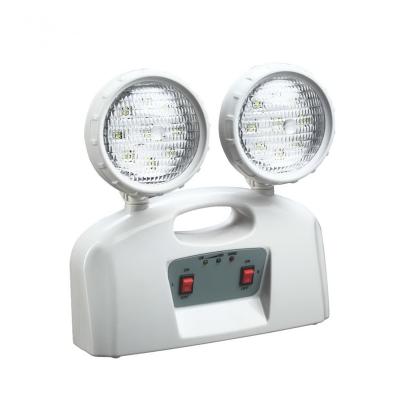 China Commercial Emergency Twin Spots Led Rechargeable Emergency Light Double Head for sale