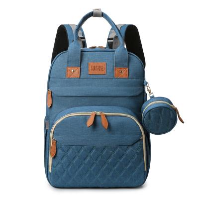 China Multifunctional Waterproof Diaper Backpack Baby Backpack Diaper Maternity Bag With Bed for sale