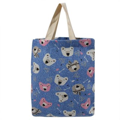 China Reusable Wholesale durable high quality grocery organic reusable korean canvas bag small cotton bag cute tote bag for sale