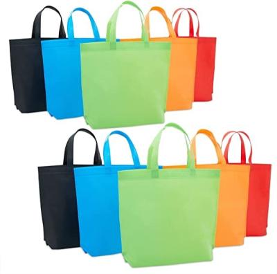 China Reusable Customized logo quality sturdy grocery reusable carry handle multi-color non woven shopping bag for sale