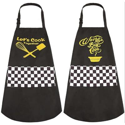 China Breathable Adult Women Kids Custom Logo Print Sublimation Cotton Canvas Custom Logo Aprons For Cafe Restaurants for sale