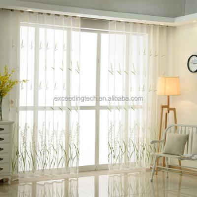 China 2022 New Design Curtain Factory Wholesale 2022 New Design Polyester Sheer Voile Tulle Leaves Embroidery Sheer Curtains For Living Room Bedroom for sale