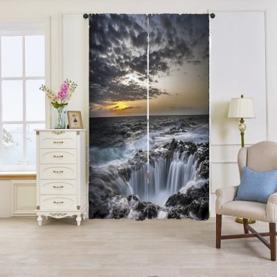 China Blackout Fashion Pattern 3d Printing Design Customized Digital Curtain For Living Room for sale