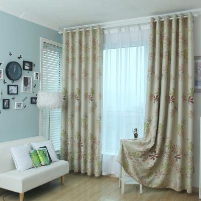 China 100% Blackout Pure Cheap Polyester Window Living Room Printed Ready Made Curtains Wholesale Blackout Curtains for sale