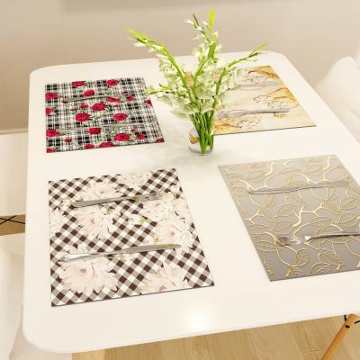 China Viable Wholesale Fancy Printed Dining Table Mats Hotel Housekeeping Set for sale