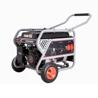 China cooper wire gasoline 3000watts 3000w 6hp 3kw 3kva generator KKS3000 for sale