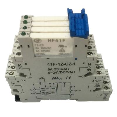 China HF41F-012-ZS Basis 12Vdc Mini-Power Relay 24V Relay Ultra-Dünnmodul zu verkaufen