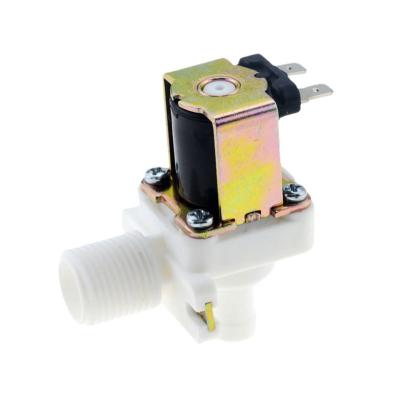 China NC G1/2 DN15 Entrada del dispensador de agua Válvula de solenoide de plástico Cuarto salida de hilo exterior 12 mm Pagoda DC24V 12V AC 220V 110V en venta