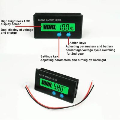 China Integrated Circuits IC H52 Battery Capacity Indicator 12V 24V 36V 48V 60V 72V Lead Acid Lithium LiFePO4 Voltmeter Voltage Gauge for Car Motorcycle for sale