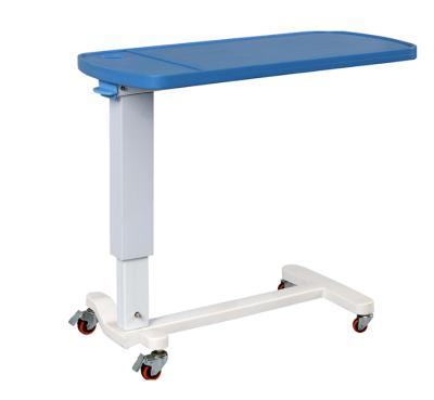 China Hospital Height Adjustable Over Bed Table With Wheels for sale