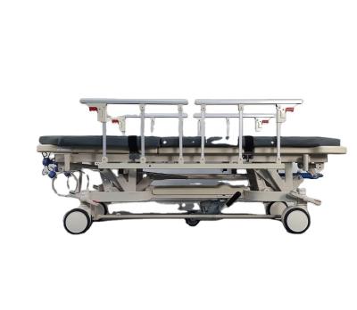 China High Quality Metal Hospital Four Guardrail Transfer Bed for sale