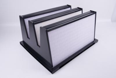 China heavy duty air filters frame construction heavy duty parts v bank hepa filter G8 F13 air filter HEPA for sale