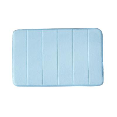 China Home Bathroom Solid Color Memory Foam Pad Washable Absorbent Dirt-Resistant Bathroom Mat Non-Slip Cushion for sale