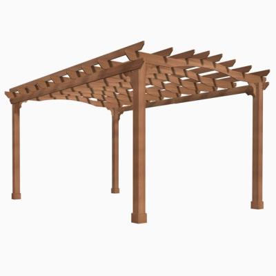 China Cheap easily assembled wooden gazebo pergolas with arched roof and ground stakes for garden yard park villa resorts for sale