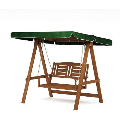 China Wholesale Modern Natural Garden Patio 2 Seater Outdoor Wooden Swing With Canopy for sale