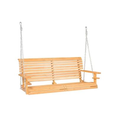 China 5 Foot Modern Porch Swing Wooden Tree Bench for Patio Hanging Chair and Hammock with Cup Holder for sale