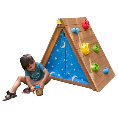 China A-Frame Indoor Outdoor Gym Refuge and Easily Assembled Climbing Climber Slider Toddler Wooden Playground for Kids Children for sale