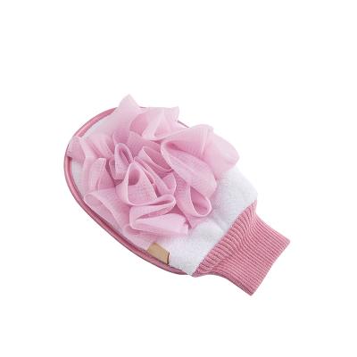 China All Natural High Quality Bamboo Fiber SPA Exfoliating Scrubber Shower Mitt Bath Mitts Bath Glove for sale