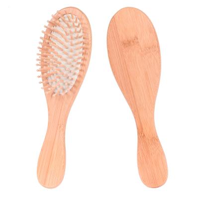 China Biodegradable Health Care Compact Co-Friendly Tool Scalp Products Wide Tooth Massage Comb Wooden Natural Bamboo Hair Brush for sale