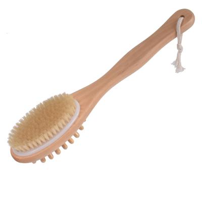 China EXFOLIATE wooden exfoliating bath brush and massager brush for sale