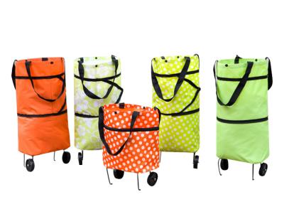 China Folding Grocery Trolley Shopping Bags Factory Customized Folding Wheels Vegetable Bag for sale