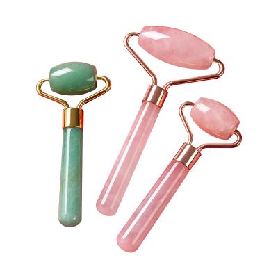 China Whitening Best Selling Products Rose Quartz Facial Jade Roller Hand Held Beauty Care Massager for sale