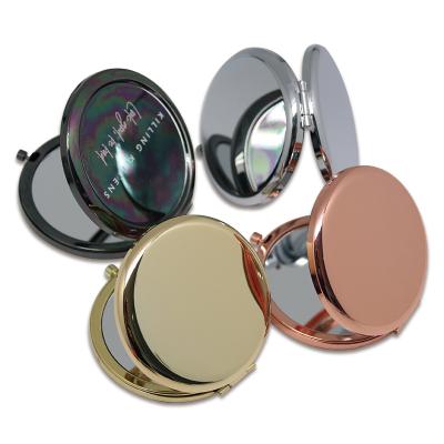 China Mini Round Shape Cheap Small Colorful Magnifying Makeup Pocket Mirror For Promotional for sale