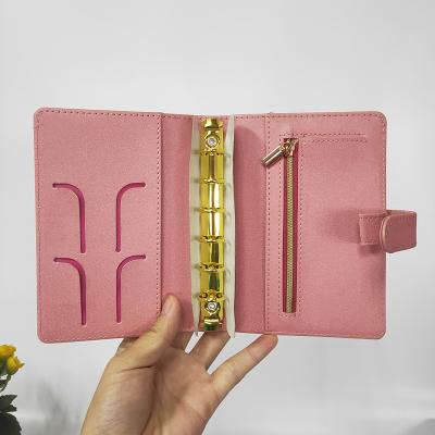 China Amazon Popular Hot Sale 6 Rings Mechanisms A6 Size PU Leather Binder for sale