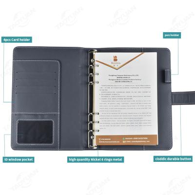 China Sublimation A5 Ring Binder Notebook 2018 Sublimation Presentation Gorgeous Metallic Leather Folder Binder Notebook for sale