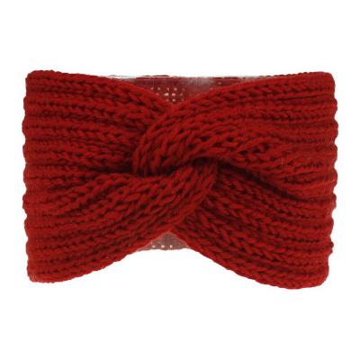 China New Sporty Knitted Cross Knot Headband For Women Autumn Winter Headwear Elastic Hair Band Solid Hair Accessor Girls Hair Accessories for sale