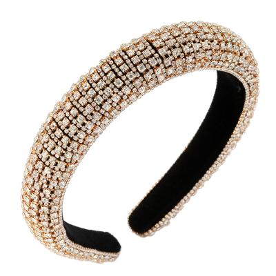 China New Hot Sale Luxury Rhinestone Crystal Statement Luxury Headband For Girls Wedding Party Gift Jewelry Accessory for sale