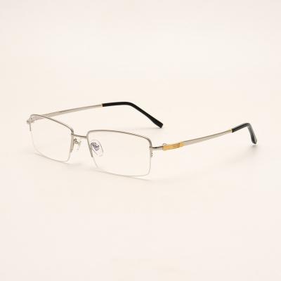 China For Reading Glasses Made In China Mature Business Timeless Classic Style Half Frame Glasses Titanium Optical Frames for sale