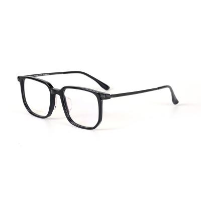 China For China factory sale hot style black dish reading glass titanium glasses frame transparent rectangular box glasses frame for sale