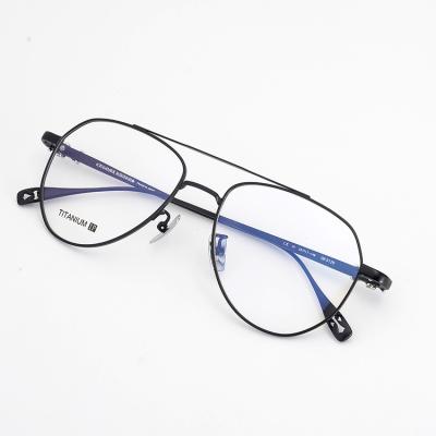 China For Factory High Quality Stain Pure Titanium Pilot Style Reading Glasses Glasses Frames Same Style For Men And Women Full Frame Glasses for sale