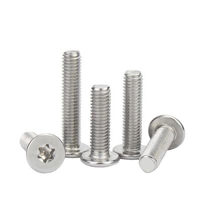 China M3M4M5M6M8 304 Stainless Steel Flat Torx Flat Head Screws Head Cm Short Flat Thin Head Laptop Screws for sale