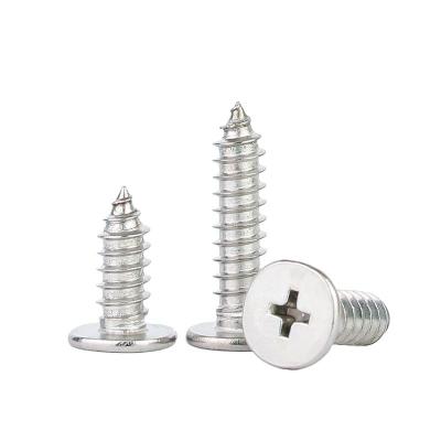 China Ultrathin Flat Head 304 Stainless Steel Galvanized Tapping Screws for sale