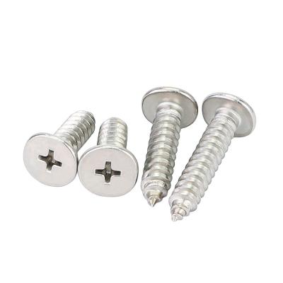 China CA Flat Head 304 Stainless Steel Galvanized Self Tapping Screw M2M3M4M5M6 for sale