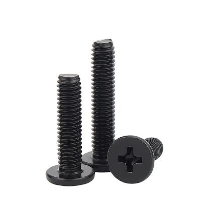 China M2.5M3M4M5M6 Pan Stainless Steel Black Flat Head Machine Screw for sale