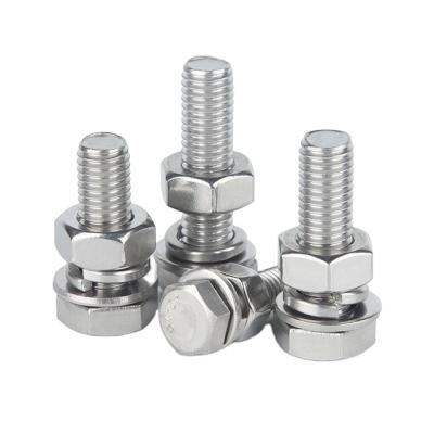 China M2-M20 Outer Hex Bolt Nut SS304 Flat Pan Cushion Combination for sale